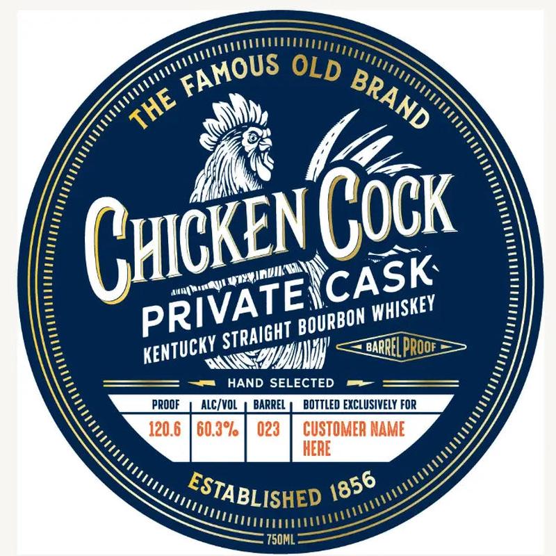 Chicken Cock Private Cask Kentucky Straight Bourbon Whiskey  Barrel Proof