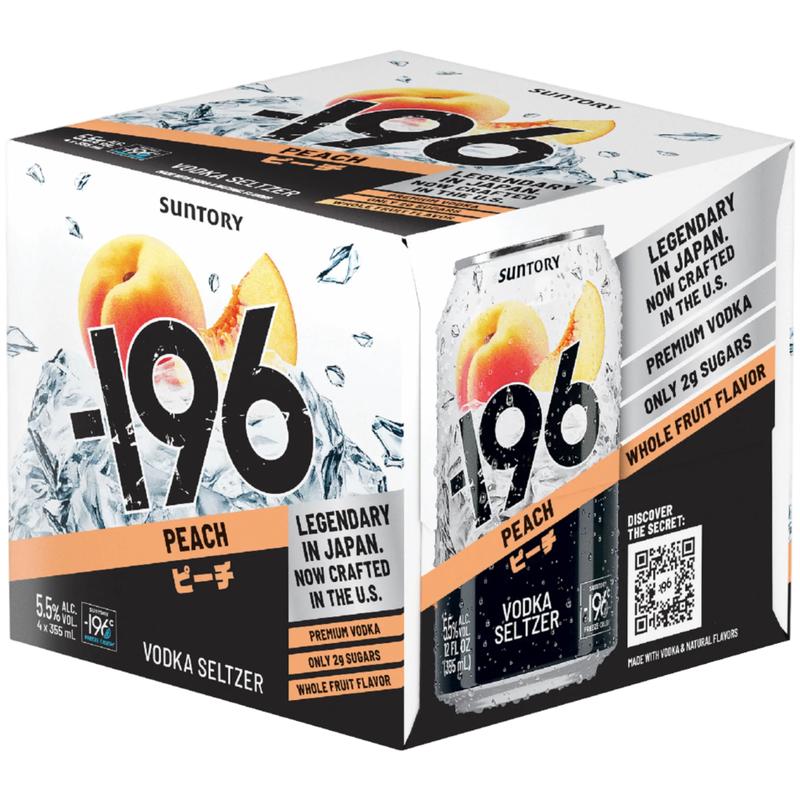 -196 Peach Vodka Seltzer Cocktail