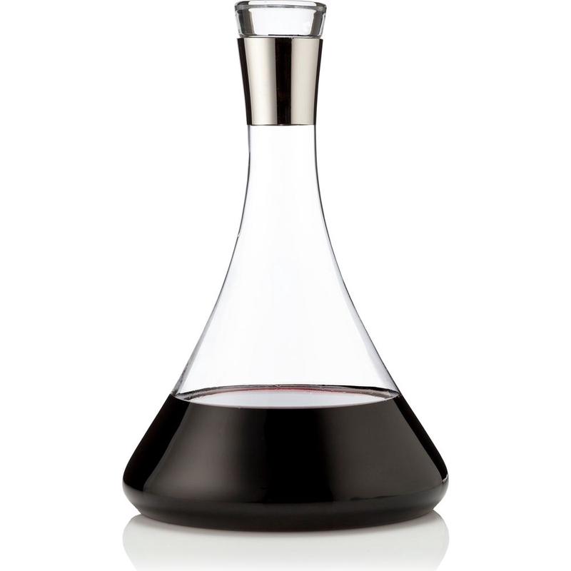 Irving Chrome-Rimmed Crystal Decanter